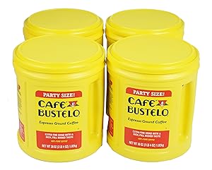 Cafe Bustelo Coffee Espresso, 36 Ounce Can, 4 Count