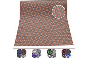 KT GuoMei 102.3" X45.2” Diamond Pattern Sea Deck Self-Adhesive Boat Flooring Eva Foam Decking Marine Non-Slip for Motorboat Fishing Boat Yach
