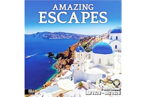 RED EMBER Select - Amazing Escapes 2026 Wall Calendar 12 Month | 12" x 24" Open | Thick & Sturdy Paper | Holiday Gift | Travel Calendar 2026
