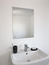 W Waterstone 50x70cm Frameless Bathroom Mirror with Pre-Drilled Holes view 2
