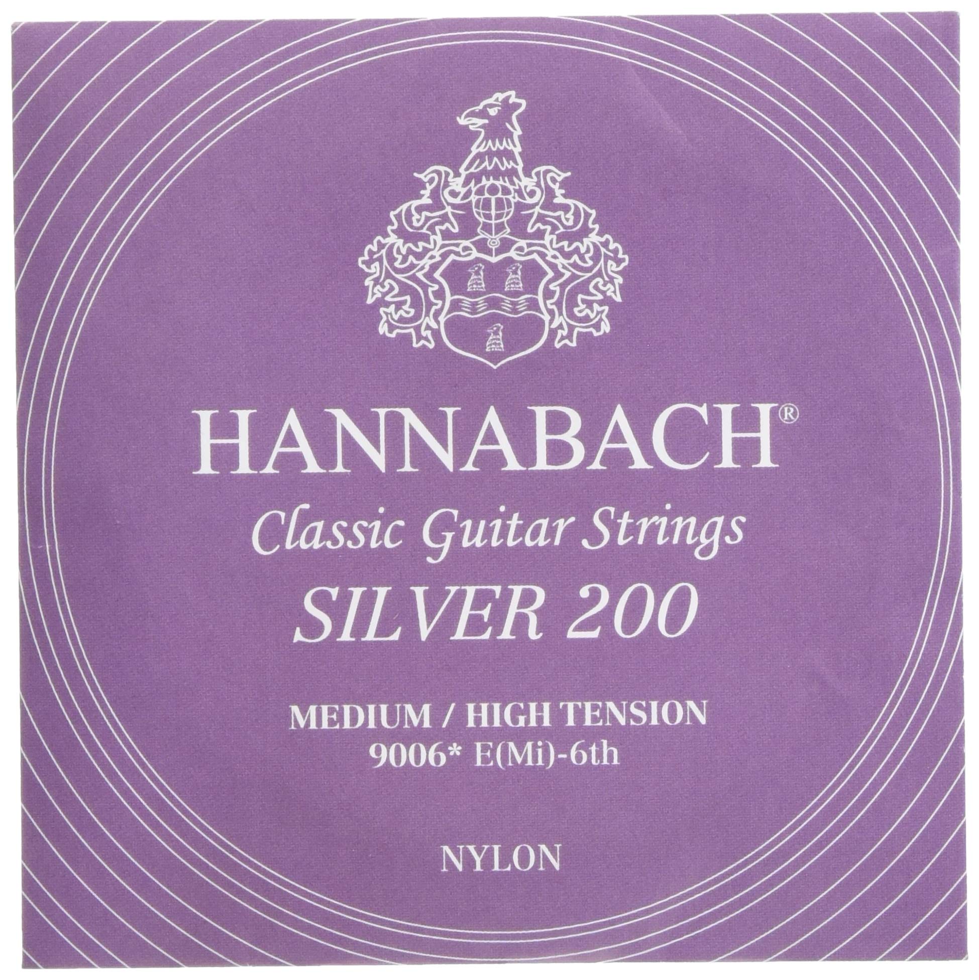 Hannabach Classical Guitar Strings Series 900 Medium-High Tension Silver 200 - E6w - 9006MHT