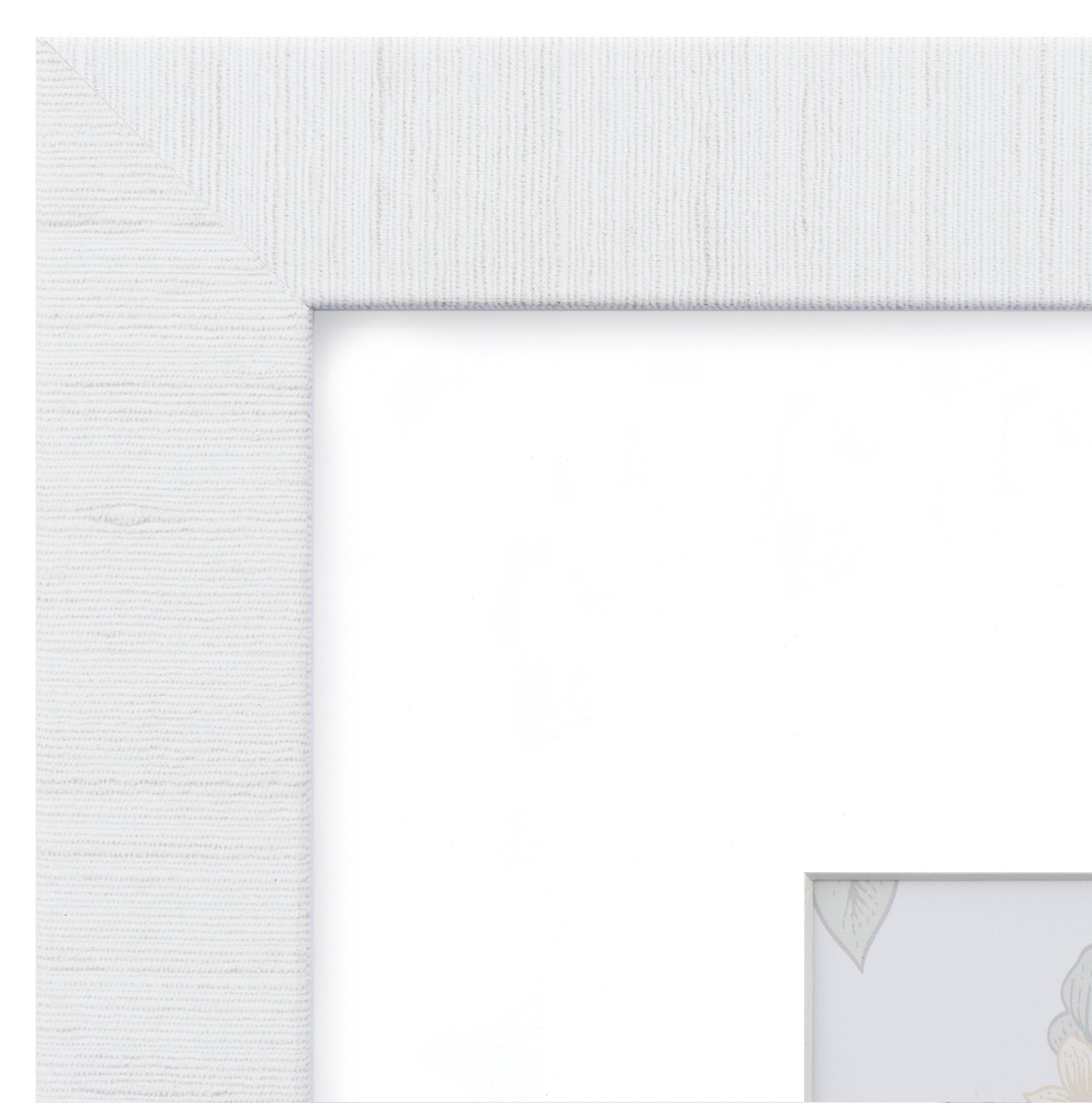 12x16 Picture Frame Modern White Matted for 8x12, Frames by EcoHome