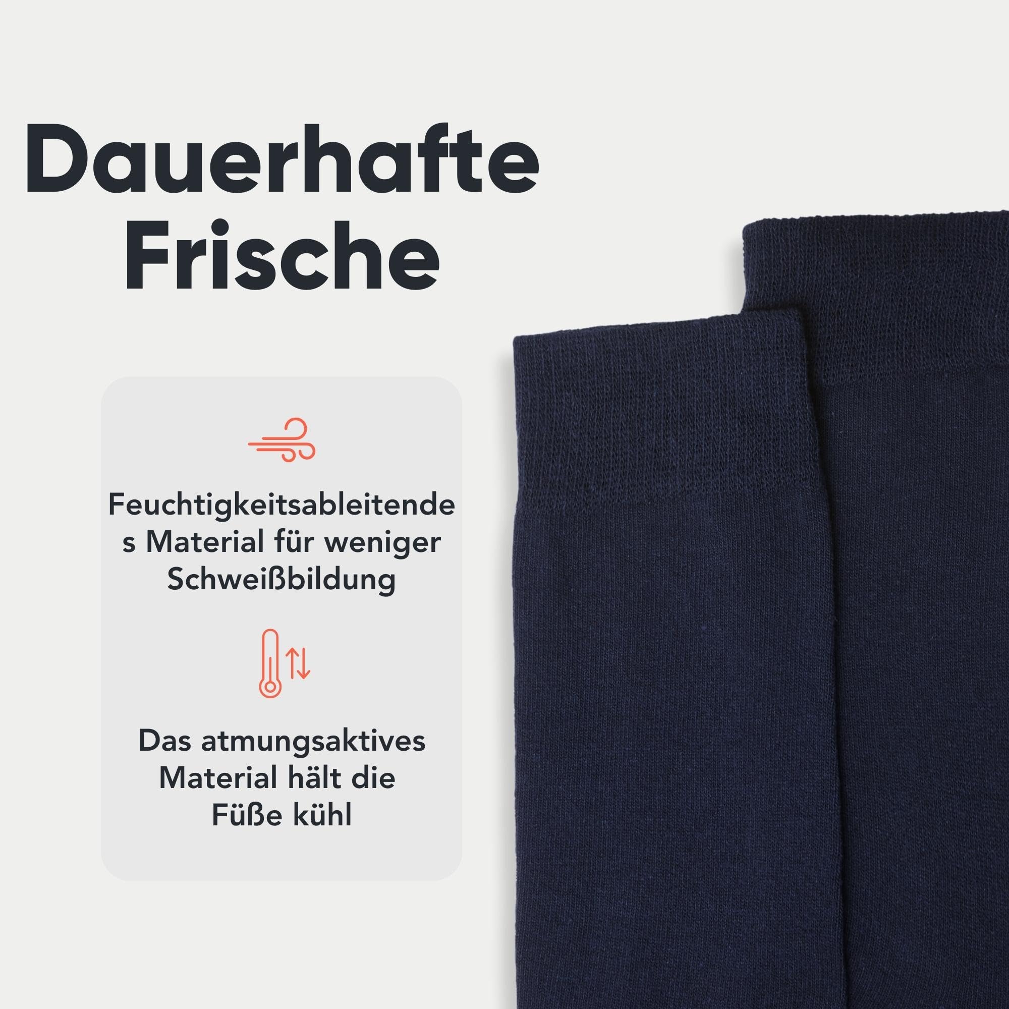 FM London Herren (10er-pack) Einfarbige Herrensocken Socks, Marineblau, 39-45 EU 3