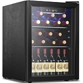 Antarctic Star Mini Fridge 68 Can Beverage Refrigerator Cooler with Glass Door,Adjustable Shelves &amp; Digital Temperature for Soda Beer or beverage cooler for Home, Office Bar 1.7cu.ft