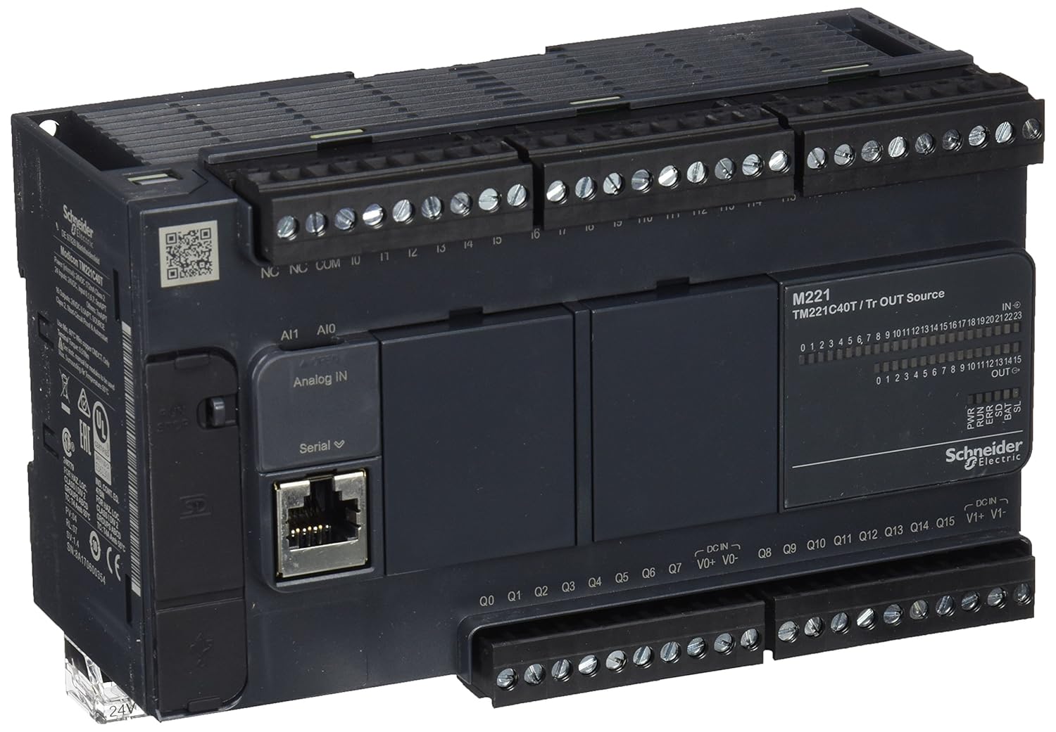 Tm221c40t Schneider Plc Controller M221 40 Io Transistor Pnp 24 Discrete Input Conforming To Iec 61131 2 Type 1 Including 4 Fast Input 16 Transistor Including 2 Fast Output Amazon In Industrial Scientific