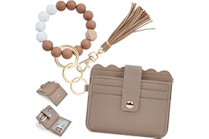 Lostars Wristlet Wallet for Women with Keychain – RFID Card Holder Small Wallet Wristlet with Key Ring