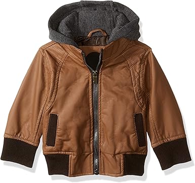 baby boy faux leather jacket
