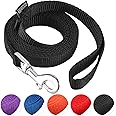 AMAGOOD 6 FT Puppy/Dog Leash, Strong and Durable Traditional Style Leash with Easy to Use Collar Hook,Dog Lead Great for Small and Medium and Large Dog(Black,5/8" x 6 Feet)