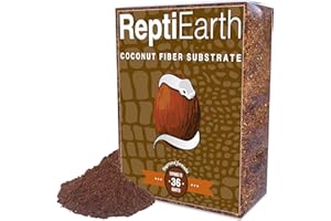 REPTICHIP PREMIUM COCONUT SUBSTRATE ReptiEarth Reptile Bedding, Fluffy Coconut Fiber Substrate 36 Quart Organic Coco Ready to Use for Bioactive Snake Terrarium, Lizard Tanks with Plants, for Frog, Tarantula or Hermit Crab Habitat