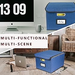 Desihum Collapsible File Organizer Box, filing