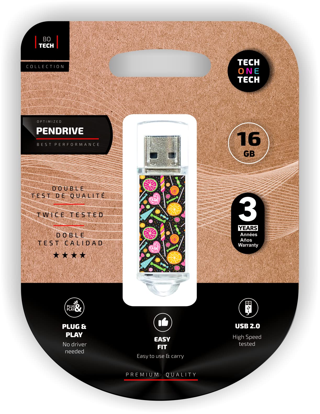 PENDRIVE 16GB TECH ONE TECH Candy Pop