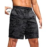 Soothfeel Men's Athletic Running Shorts with Zipper Pocket 5/7 Inch Quick Dry Tennis Shorts Gym Workout Shorts for Men