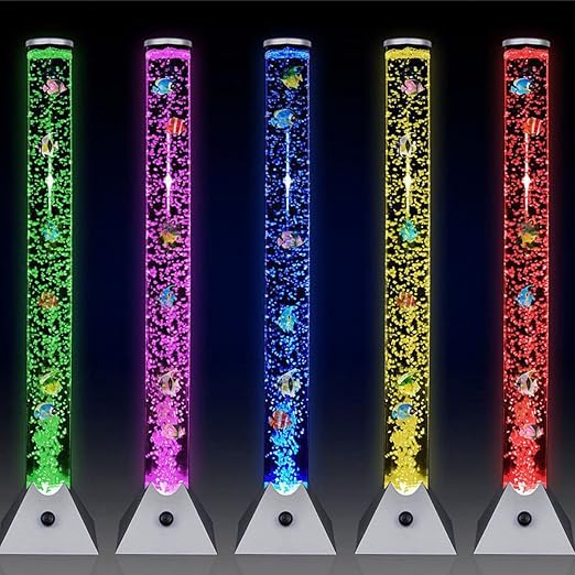 cambia de color led sensory humor burbuja luz pez agua torre tubo de lampara 90cm alto