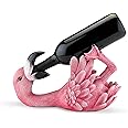 True Flirty Flamingo Polyresin Wine Bottle Holder, Perfect for Kitchen Decor, Wine Accessories, Wine Bar Decor, Holds 1 Stand