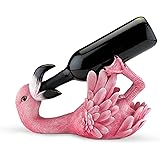 True Flirty Flamingo Polyresin Wine Bottle Holder Set of 1, Pink, Holds 1 Standard Wine Bottle
