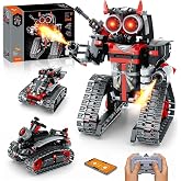 VINTOP 3 in 1 STEM Robot Building Kit, 419 Pcs Tank Tracked Combat Vehicle APP &amp; Remote Control Blocks DIY Engineering Blocks, Science Set for Kids Age 6-12, Educational Learn Toys Gift for Boys Girls