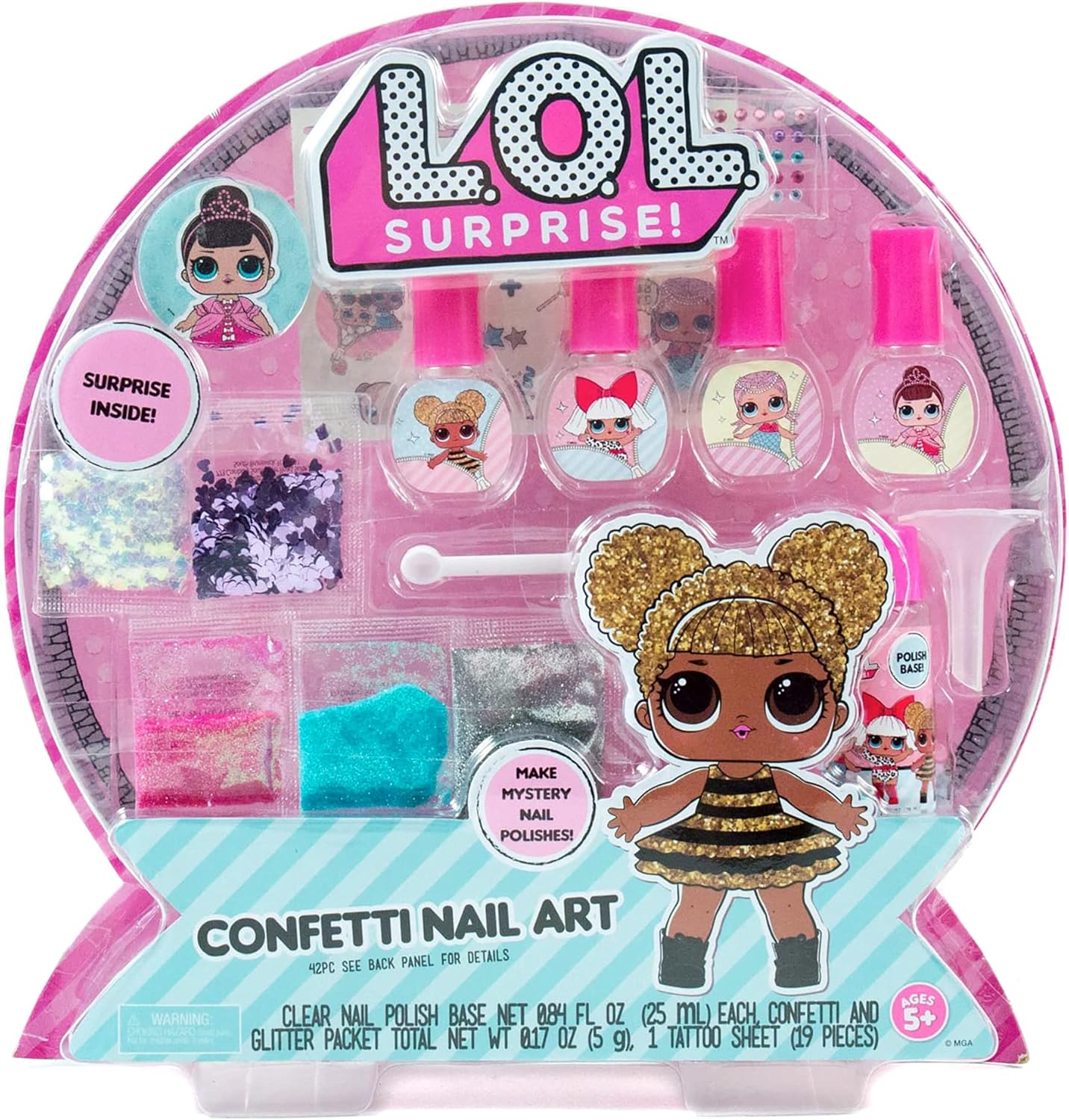 L.O.L. Surprise Confetti Nail Art 