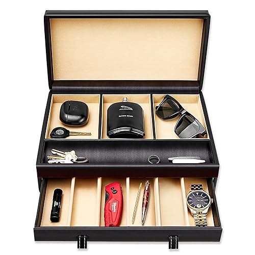 Stock Your Home Mens Valet Tray, Men's Jewelry Box, Night Stand