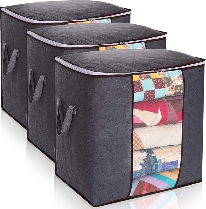 90L Groß Aufbewahrungstasche Kleideraufbewahrung mit Reißverschluss