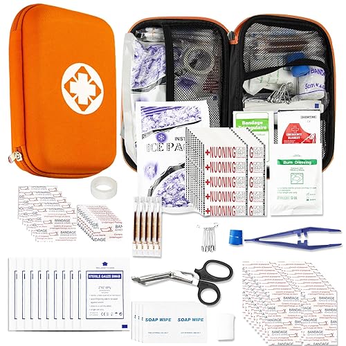 Car-Home Survival First-Aid Kit Emergency-Kit - Orange 273Piece Equipment Travel Supplies First Aid Set Home Essentials Camping Hiking YIDERBO