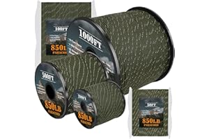 XiaZ Reflective Paracord Rope 850Ib, 50/100/200/1000ft 4MM 11 Strand para Cords Lanyard Utility Parachute Cord for Tent Campi