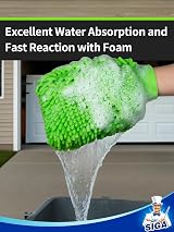 MR.SIGA Microfibre Car Wash Mitt 2 Pack Dual-Color Green Grey view 7