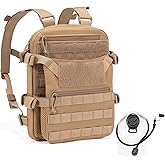 CLTAC ABP Tactical MOLLE Hydration Backpack Military Assault Vest Back Panel Pack for Men Training Hiking Airsoft with 2.5L Bladder