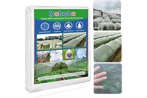 Daksha White Garden Netting,2.4 x 3 m Ultra Fine Mesh Netting,7.8 x 9.8 Ft Mosquito Netting Plant Covers Protection for Vegetable Fruits Flowers