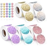 Humyoun 2500 Pcs 2 Inch Circle Thermal Sticker Labels Self Adhesive Round Direct Thermal Labels Multipurpose Printer Stickers for DIY Logo Design, Qr Code, Name Tag