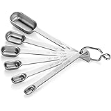 New Star Foodservice 43136 Stainless Steel 18/8 Measuring Spoons (Set of 6), Silver