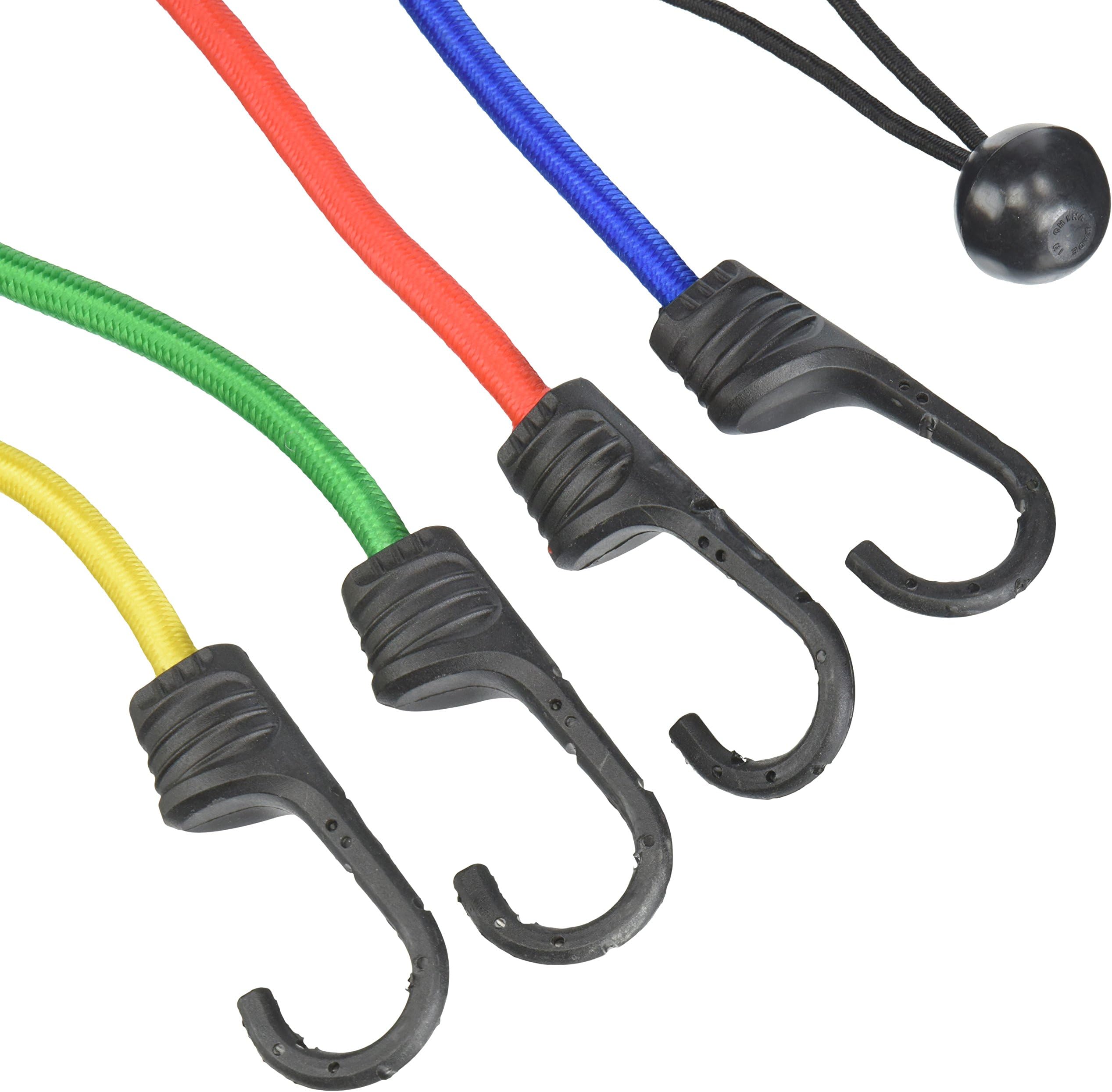 Bungee Cord Set by HandyPanda ~ 24 Piece Cord Assortment ~ Strong Coated Hooks, Bungees with Balls and Mini Bungee Cords ~ Convenient Plastic Case Packaging ~ Free Gift Inside ~ 100% Guarantee