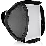 Neewer 9" x 9" / 23cm x 23cm Professional Protable Foldable Off-Camera Flash Photography Studio, Portrait Soft Box with Flash Ring, Outer Diffuser and Carrying Case for Nikon SB910 SB900 SB800 SB600 , Canon 580EXII 580EX 430EXII 430EX, Sony, Pentax, Olympus, Panasonic Lumix, Neewer Flash TT560 TT520 TT850 NW680 and Other Small Strobe Flashes