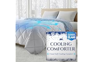 SLEEPHORIA Cooling Comforter - BreezeWeave Cooling Blanket King Size for Hot Sleepers & Deep Rest - Cloud Soft, Breathable, Ultra Durable, Easy Care, Reversible - 108 x 90 in (Light Grey & Dark Grey)
