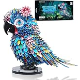 Piececool 3D Metal Puzzles for Adults Parrot Model Building Kits DIY Assembly Brain Teaser Puzzle, Best Gifts &amp; Desk Decor