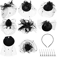 Amazon.com: Cuffbow 27 Pcs Black Fascinator Hats for Women  display picture 2