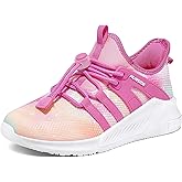 RUNSIDE Girls Tennis Shoes Lightweight Sports Kids Sneakers Lace-up for Running/Walking, Toddler/Little Kid/Big Kid