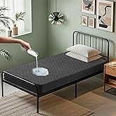 BEDLORE Waterproof Twin XL Mattress Protector, Noiseless Mattress Cover with Stretchable Pockets for 6-15 inches Mattress,Soft Breathable Mattress Pad College Dorm Size for Back to School (Dark Gray)