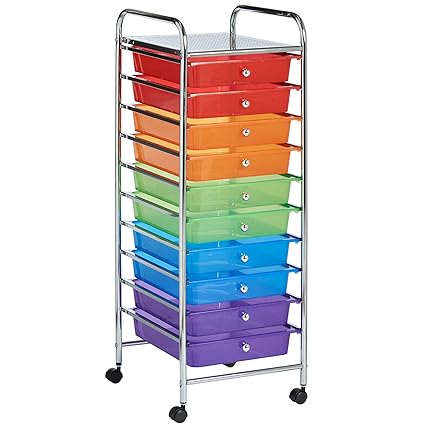10 Drawer Make Up Kids Toys Home Office Salon Storage Trolley