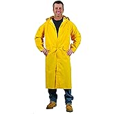 Galeton 7970-S-YW Repel Rainwear 0.35 mm PVC Raincoat, 48" Long, Yellow, Small