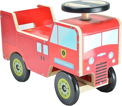 wooden fire engine ride on