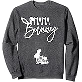 Pregnant Easter Pregnancy Announcement Mama Bunny Baby Bunny Sweatshirt