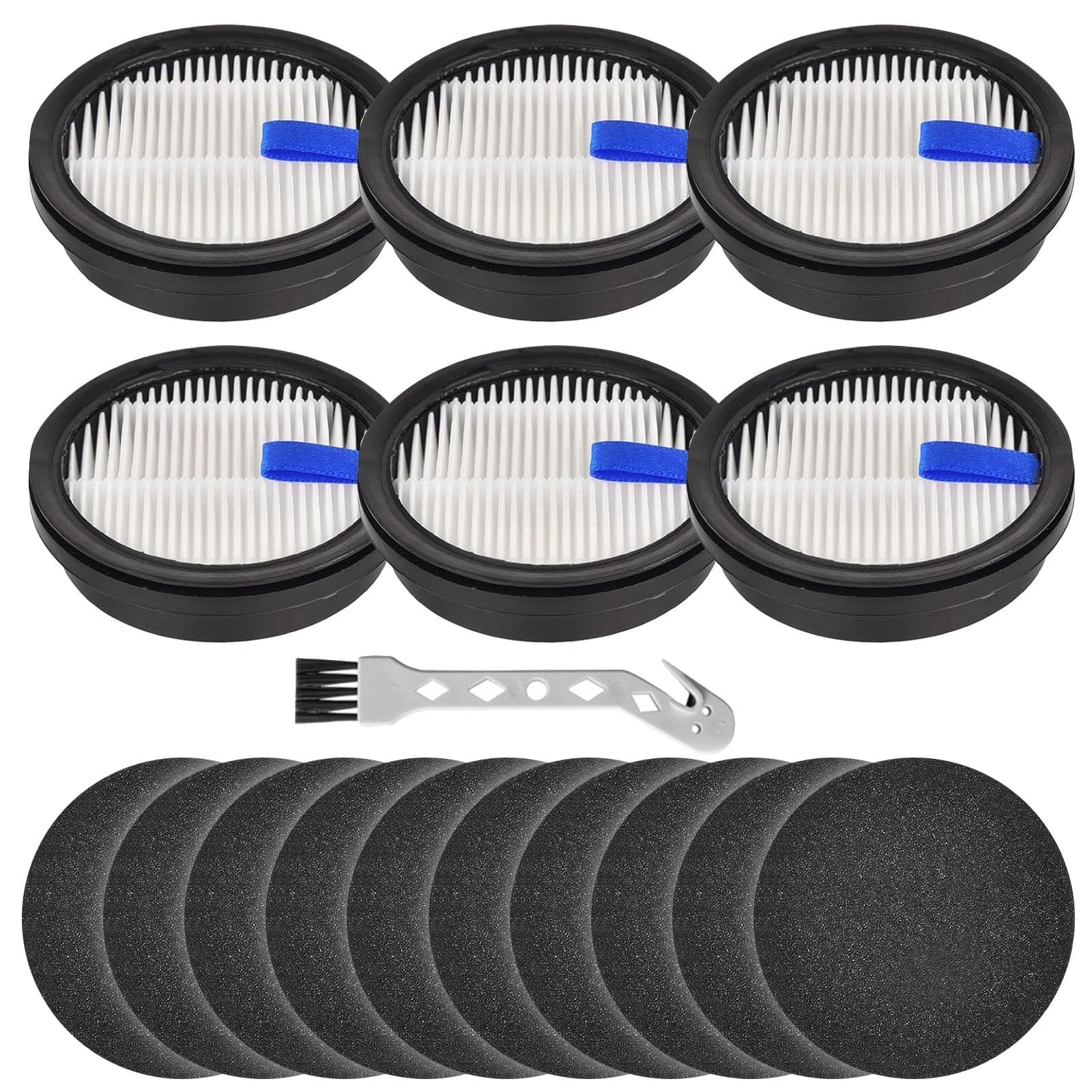 Photo 1 of Alrens 6 Pack Filters with 10 Pack Sponge Filters for ORFELD B08/C10A/C10G, Afoddon A200Pro/A200 and NEQUARE S12 S25 S26 Series Cordless Vacuum Cleaner