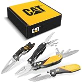 Cat 3 Piece Multi-Tool and Pocket Knife Gift Set Box - 240126 | Includes a 9-in-1 multi-tool, slim folding knife and keychain multi-tool with durable construction in a gift-ready box.