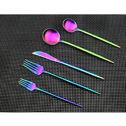 Uniturcky Iridescent Rainbow Multicolor Flatware 10