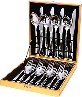 MingHing 20-teilige Besteck Set,Edelstahl Hochwertige Spiegelpolierte Besteck-Sets, Mehrzweckgebrauch für Haus, Küche, Restaurant Besteck Sets mit Geschenkbox für 4 Personen