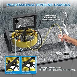 Sanyipace Sewer Scope Camera 165FT/50M, 9'' LCD