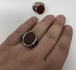 KAR New 925K Sterling Silver Red Agate