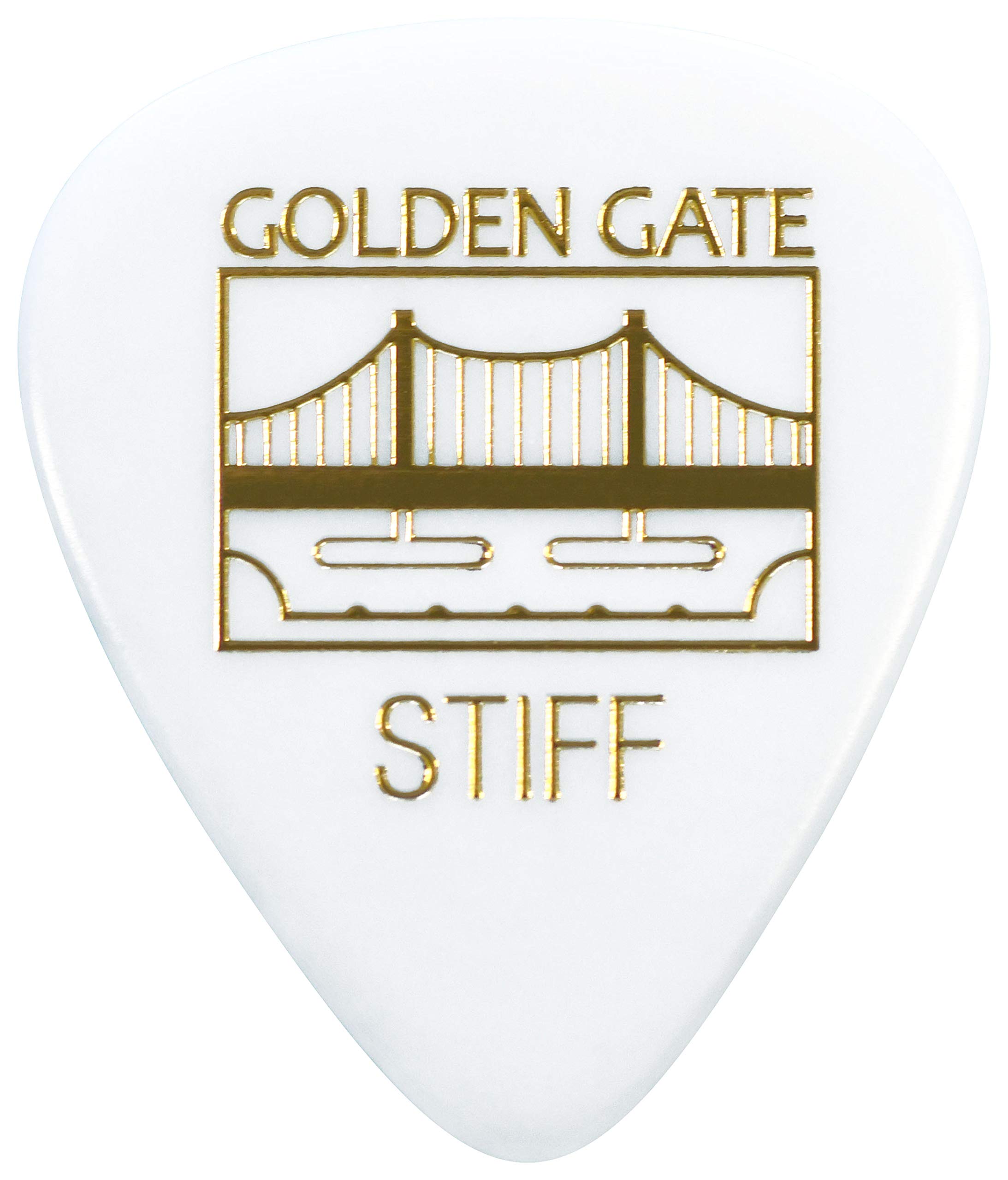 Golden Gate MP-344 Sideman Shape Guitar Picks, 1.0 mm Thickness, White
