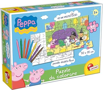 Liscianigiochi Puzzle Da Colorare La Festa In Maschera Di Peppa Pig Amazon It Giochi E Giocattoli