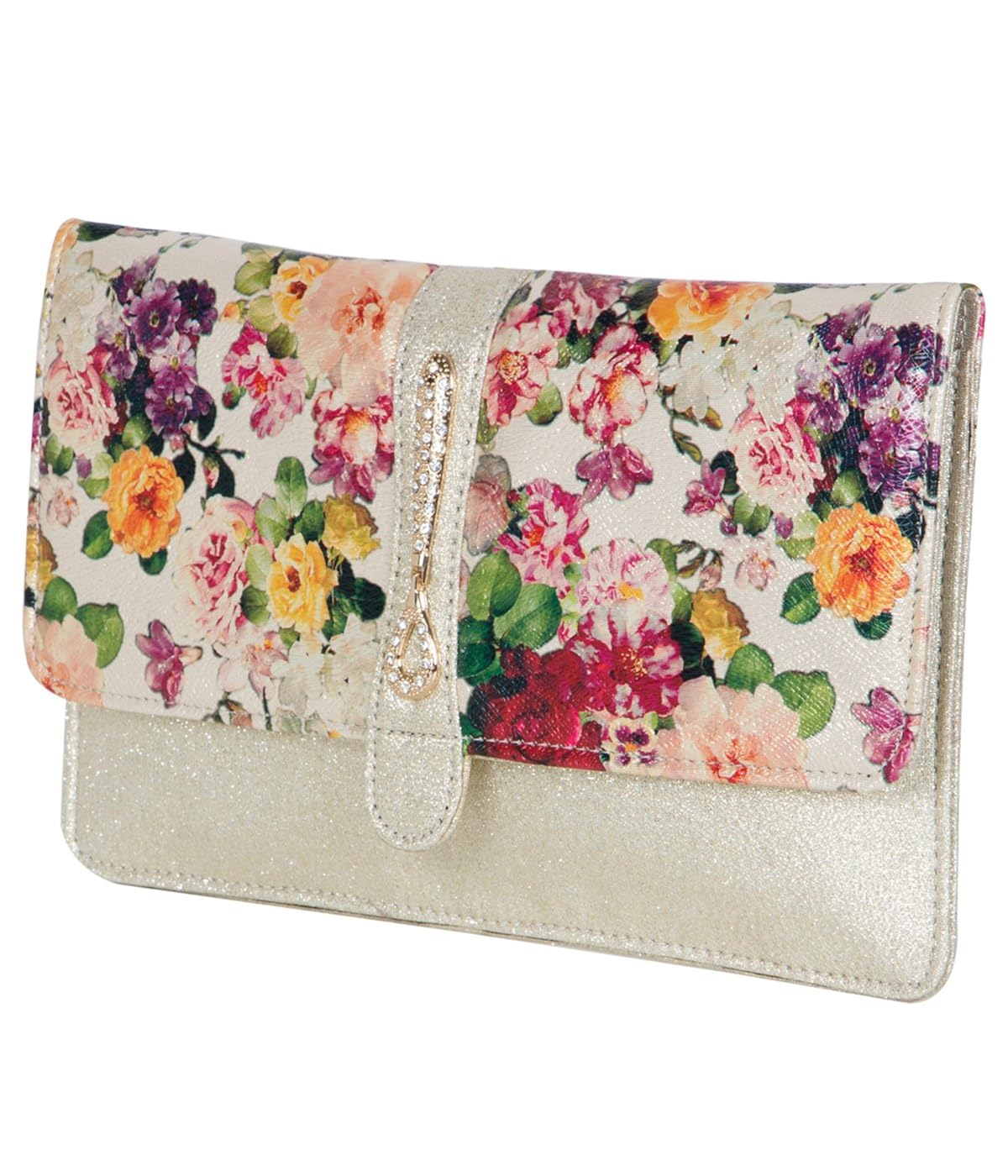 adisa cl013 gold women girls clutch sling bag